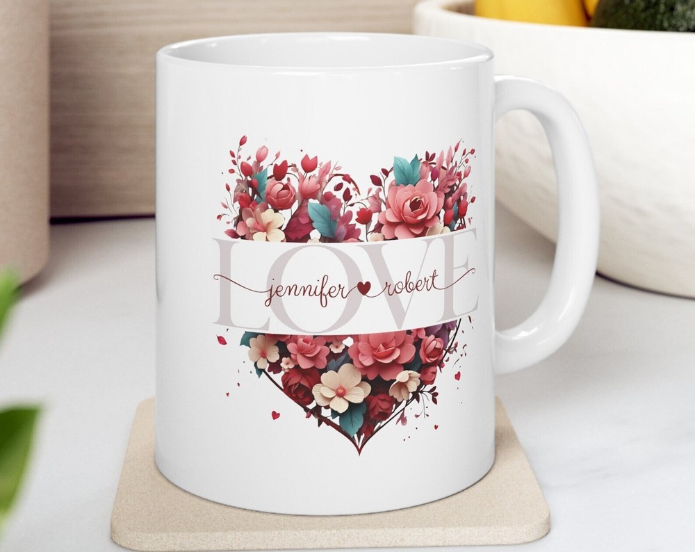Custom Valentine's Day Coffee Mug for Couples Wedding Gift Bridal Shower