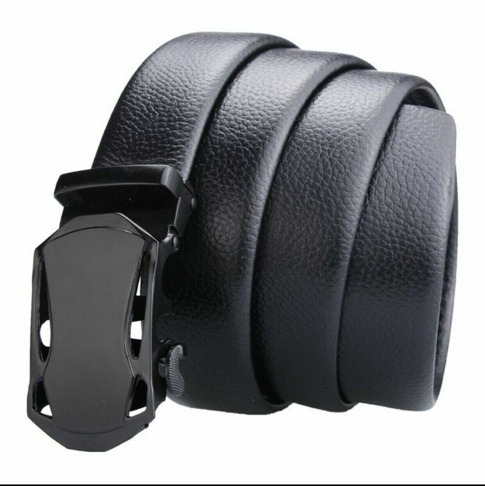 Microfiber Leather Mens Ratchet Belt, Belts For Men Adjustable Automatic Buckle