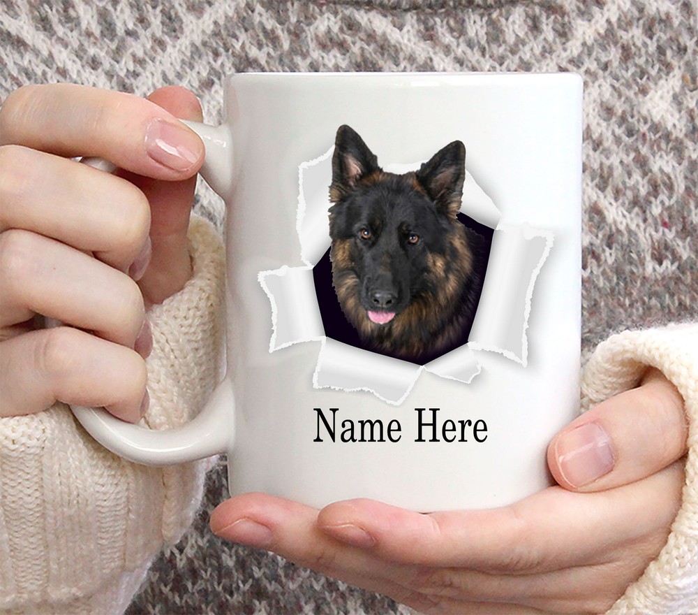 Funny Personalized German Shepherd Custom Name Coffee Mug 11oz