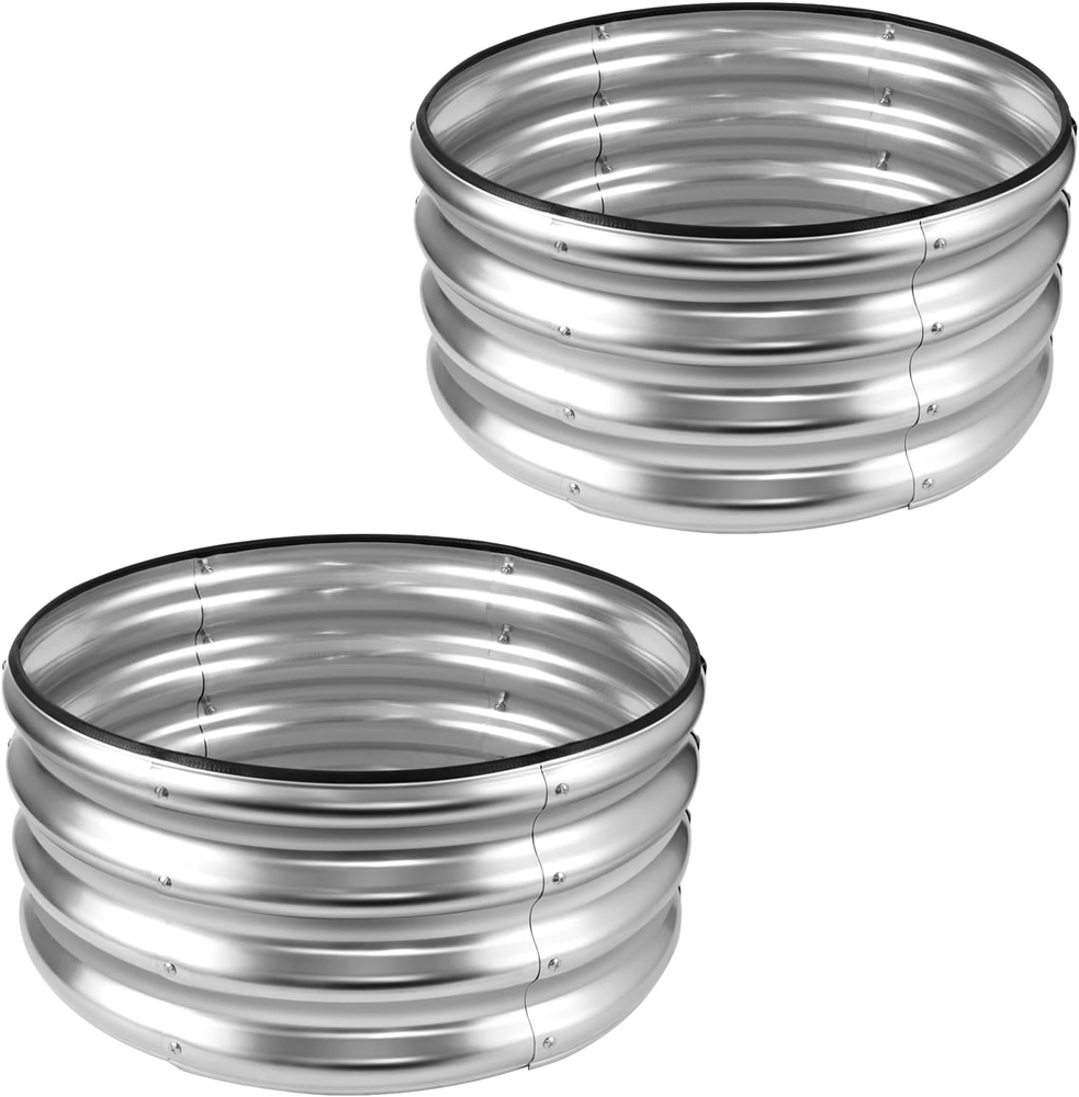 Galvanized Steel 2x2x1ft Raised Garden Bed Planter Boxes Outdoor Easy Assembly