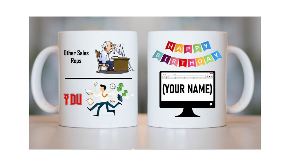 Sales Rep Custom Birthday Mug Gift Mug For Sales Rep Sales Rep Birthday Gift