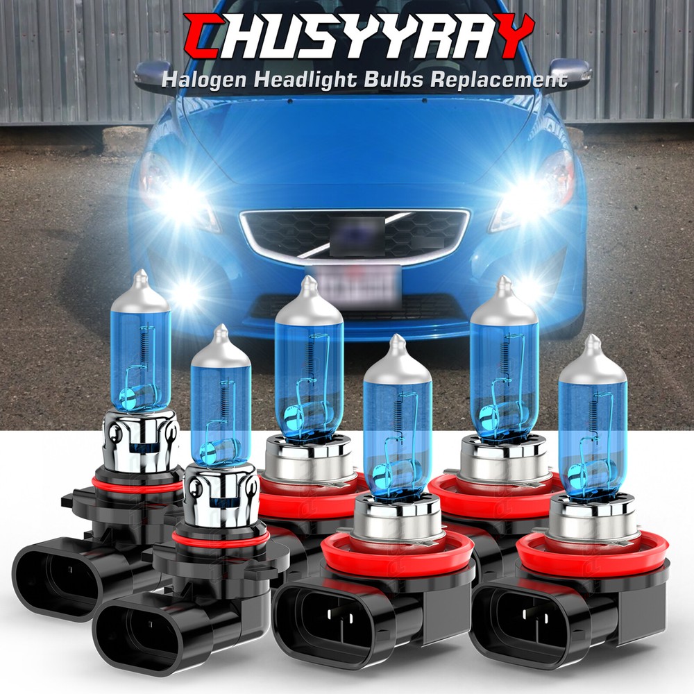 For Volvo C30 T5 Hatchback 2007-2013 Halogen Headlight High Low Fog Lights Bulbs