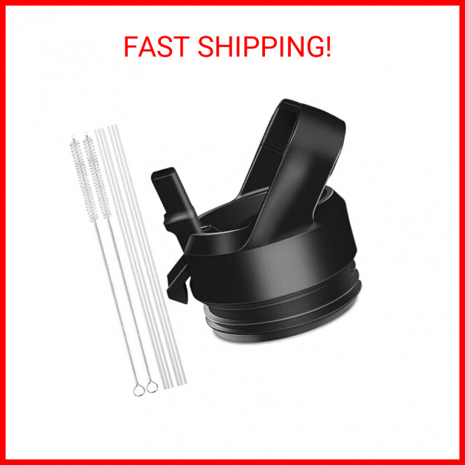 Straw Cap for YETI Rambler Bottle and RTIC Bottle, Straw Lid with 2 Straws and 2