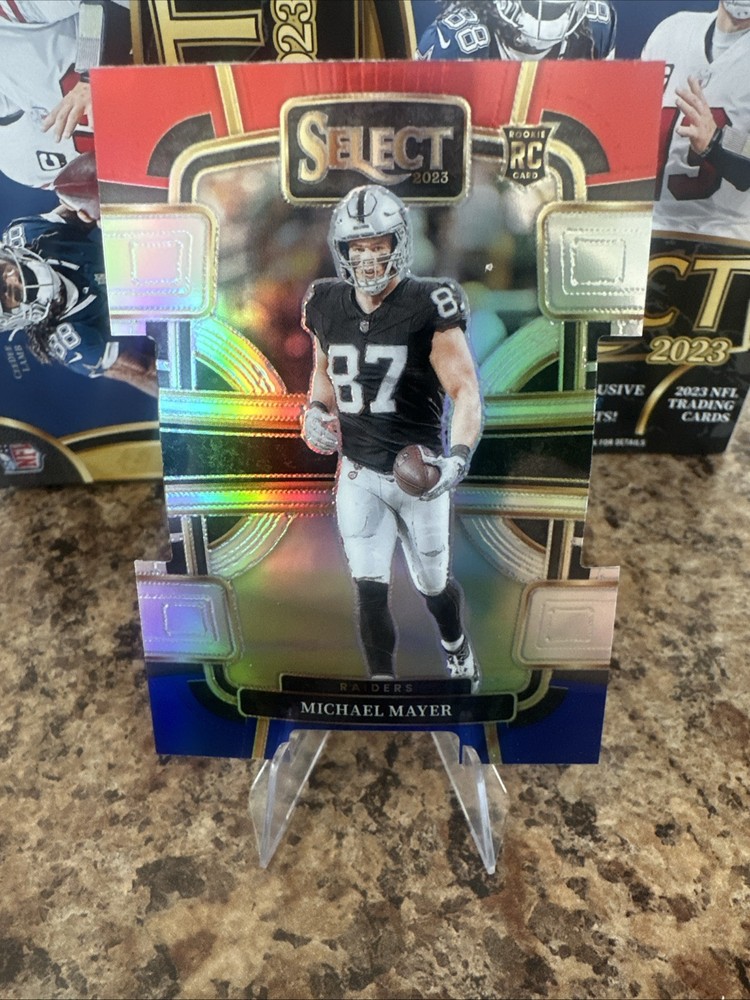 2023 Panini Select Michael Mayer Red Blue Prizm Die Cut RC #57 Rookie Card