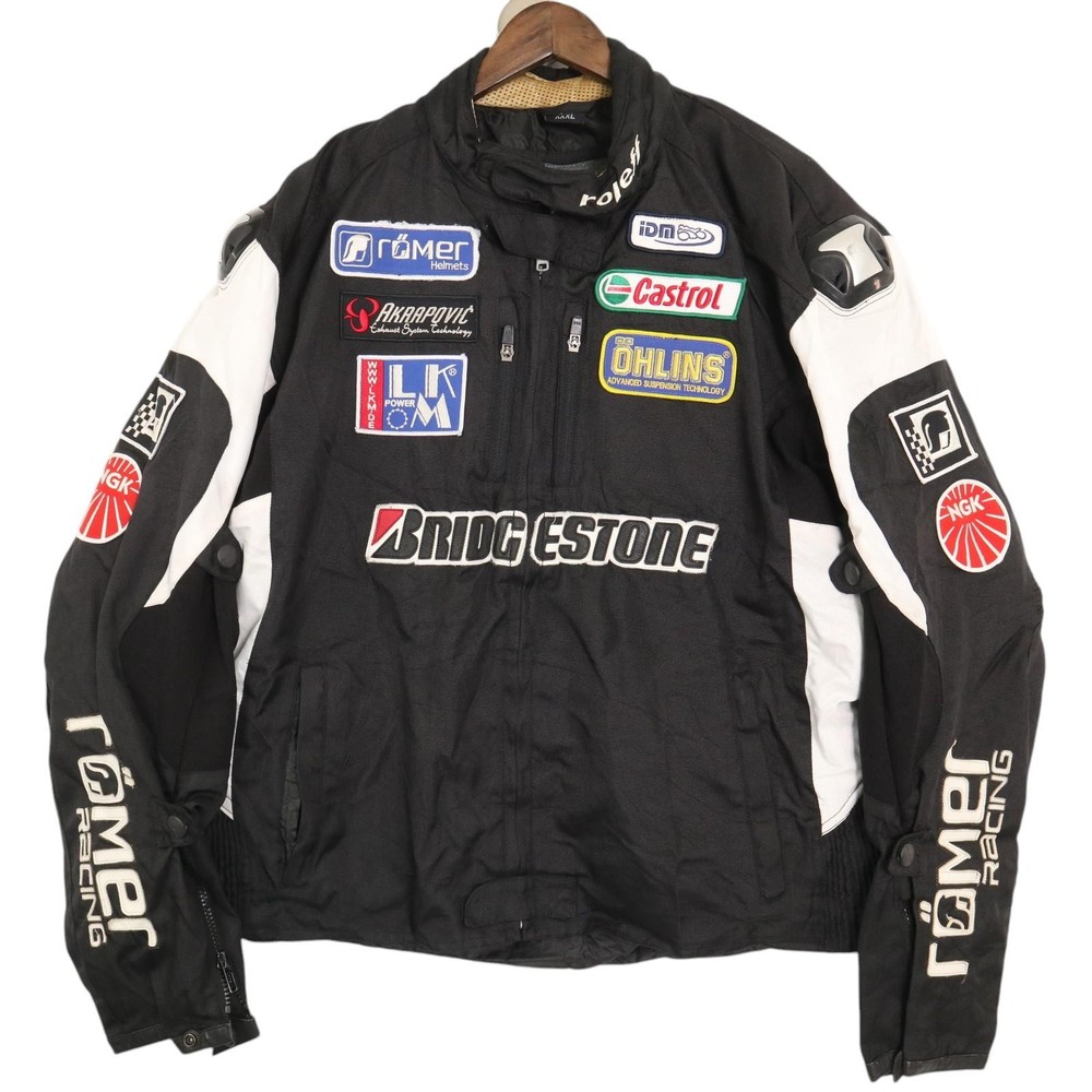 Roleff Black XXXL Motorcycle Rider Jacket for Men A3841 Large Size