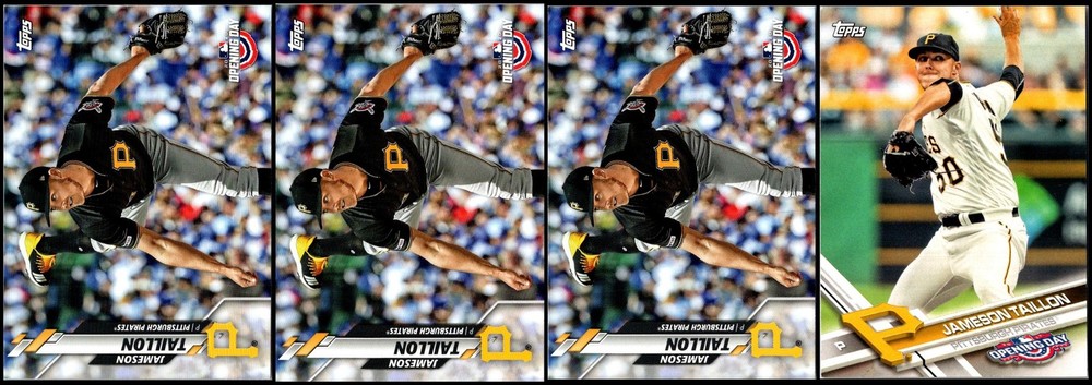 Topps Opening Day Jameson Taillon (4) Card Lot - THE ULTIMATE COLLECTOR'S PRI...
