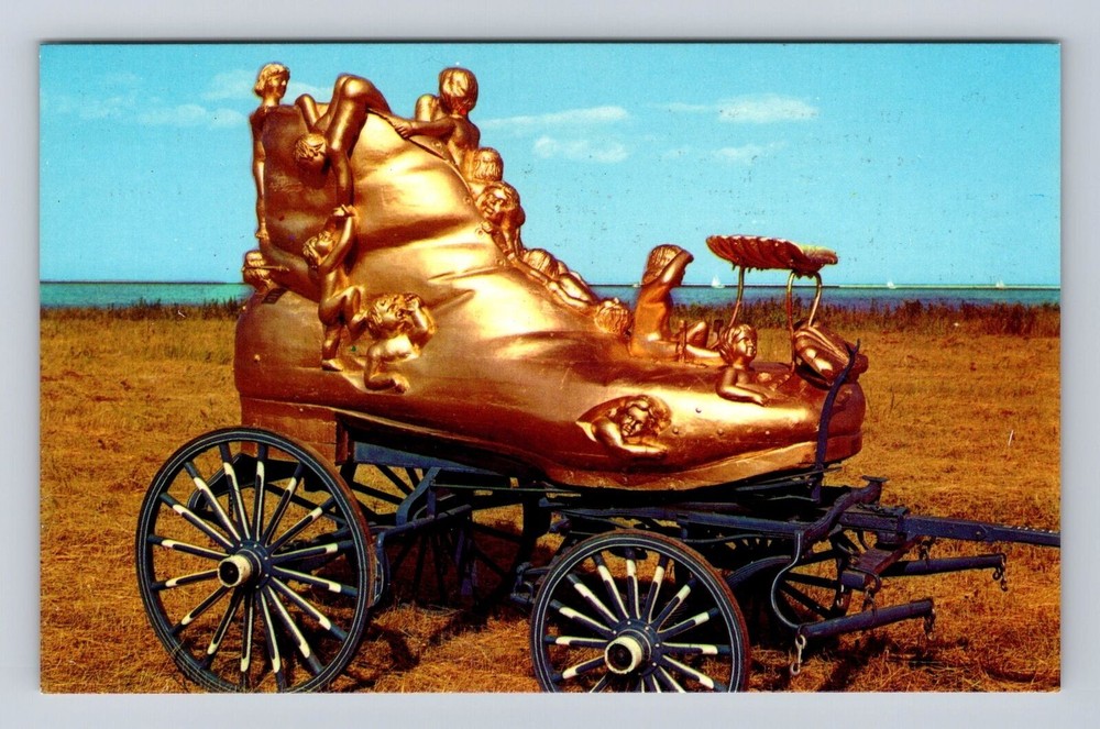 Vintage Circus World Museum Postcard Baraboo WI Old Woman Shoe Float