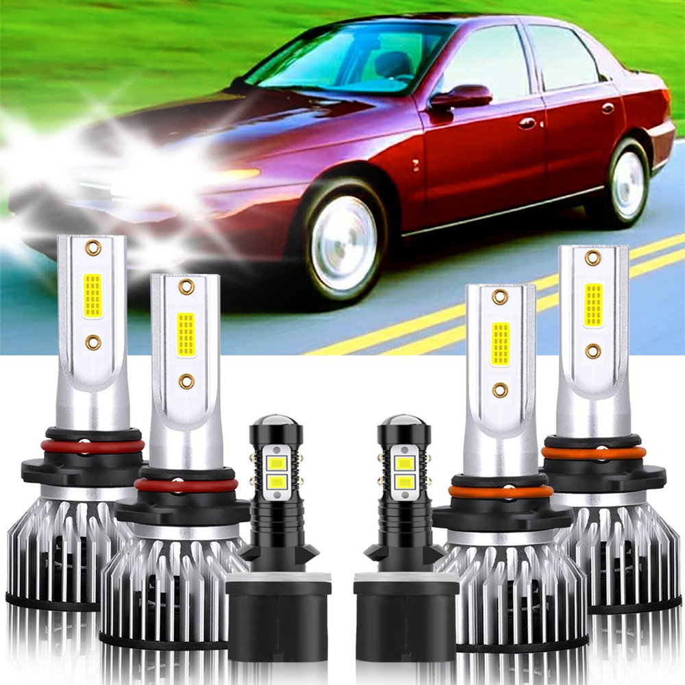 For Saturn L300 2001-2002 6x LED Headlight High Low+Fog light Bulb Combo white
