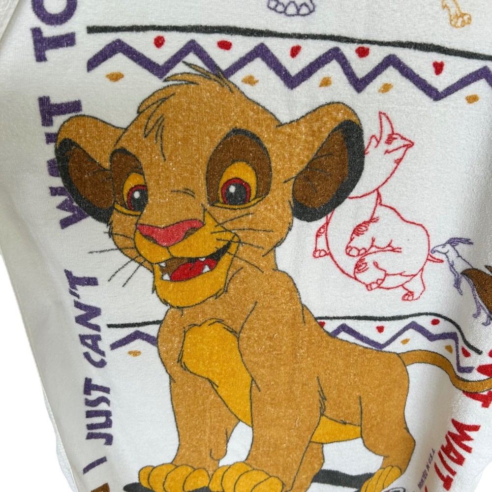 VTG 90s Disney The Lion King Simba Beach Towel Franco All Cotton Kid core Retro