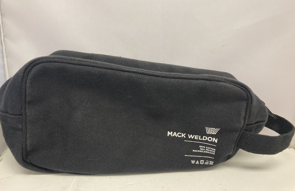 Mack Weldon Black Zippered Travel Kit Toiletry Amenity Bag