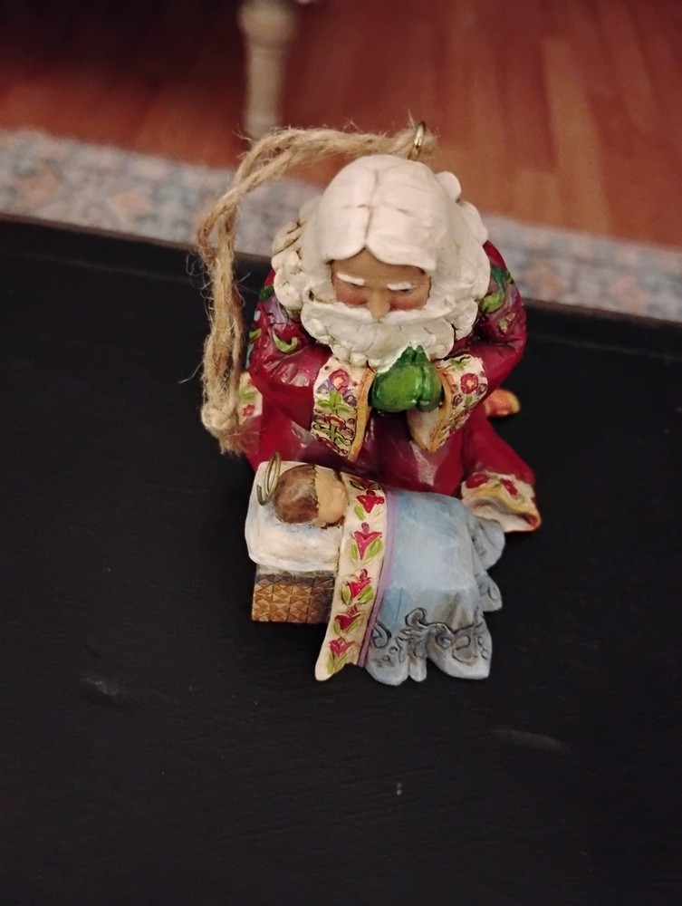Jim Shore Santa with Baby Jesus Hanging Ornament