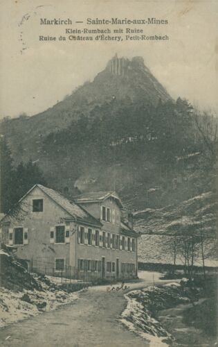 Postcard Markirch Sainte-Marie-aux-Mines Klein Rumbach with ruins 1917