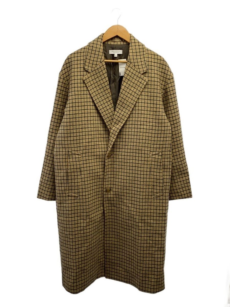 Beauty Youth United Arrows Tweed Check Chester Coat/L/Wool/Beige/1225-139-8547 2