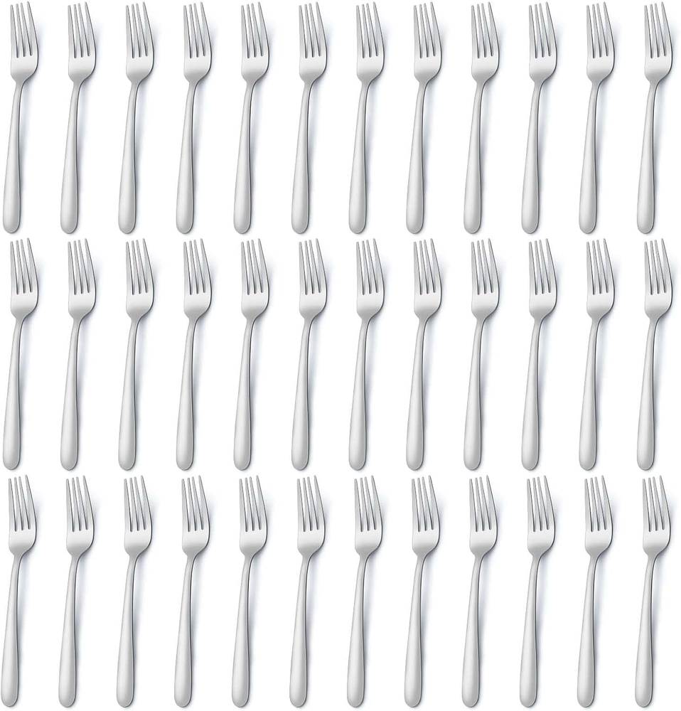 36 Pieces Dinner Forks Set (8 Inch), Forks Silverware, Stainless Steel Forks, Si