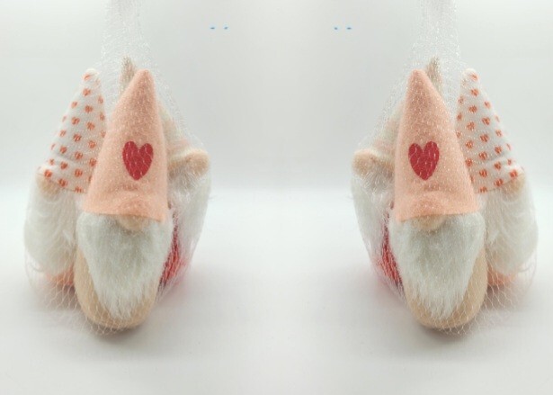 Seasonal Fabric Gnome Figurines, Set of 6 for Valentine's Day or Other (Lot of 2-image