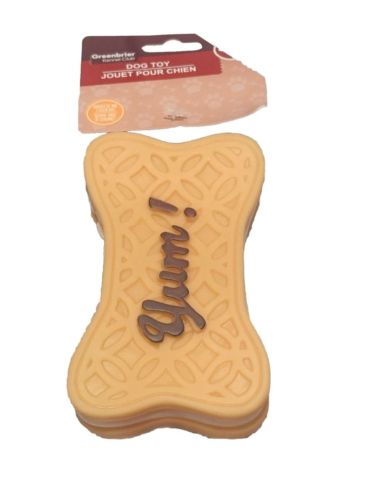 Brand new Squeak Vinyl Dog Toy. Crafted from high quality Vinyl-Peanut Sandwich