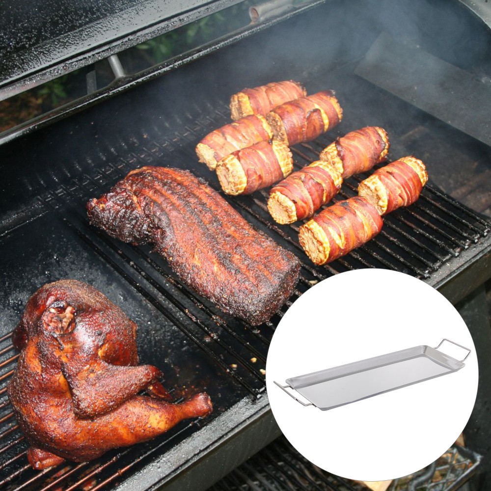 Stainless Steel Non-Stick BBQ Grill Pan for Fish and Baking