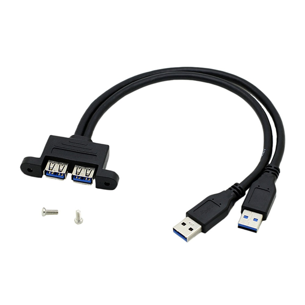 30cm USB 3.0 Male to Female Panel Mount Extension Adapter