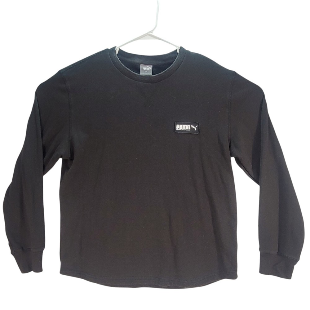 Puma Fusion Crew Neck Sweatshirt Long Sleeve Mens Black Size Large