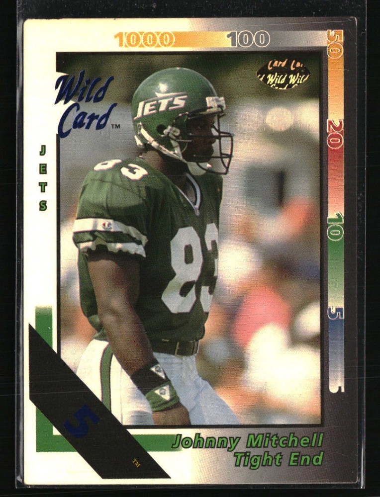 Johnny Mitchell 1992 Wild Card #393 NFL Football Trading Card  