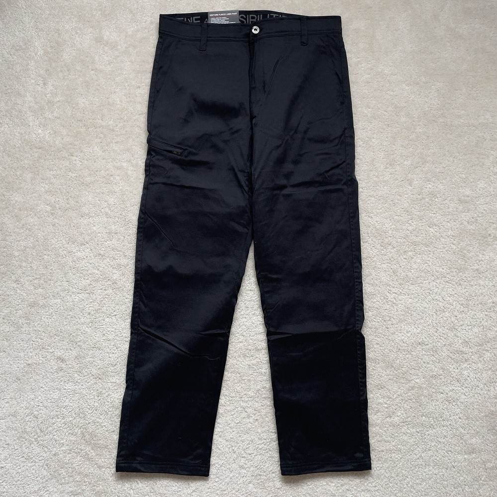 Gerry Mens Venture Fleece Lined Pants Black 32x32 (Run Short) NWT