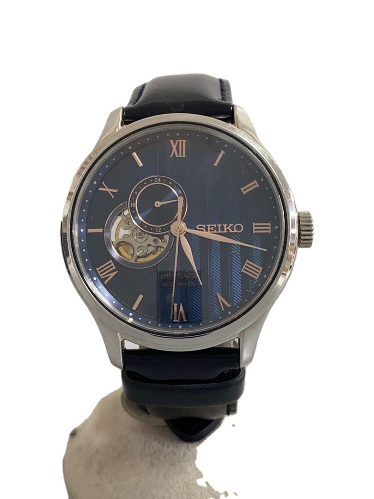SEIKO SARY187 Automatic Mechanical Watch Blue Black Leather Strap