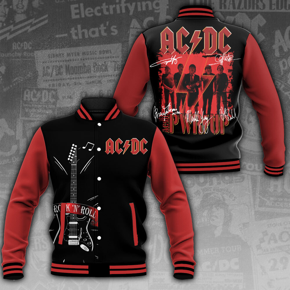 AC/DC Music Baseball Jacket For Fan