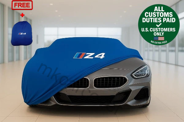 Blue Car Cover For Bmw Z4 Class Dust Proof Windproof  Combing Car Cover Indoor