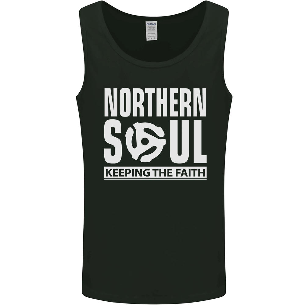 Northern Soul 33rpm Vinyl Record Print Mens Vest Tank Top