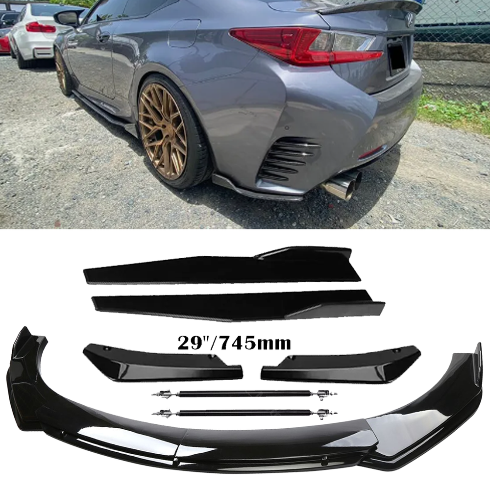 For Lexus RC200t Front Rear Bumper Lip Spoiler Splitter Body Kits Side Skirt