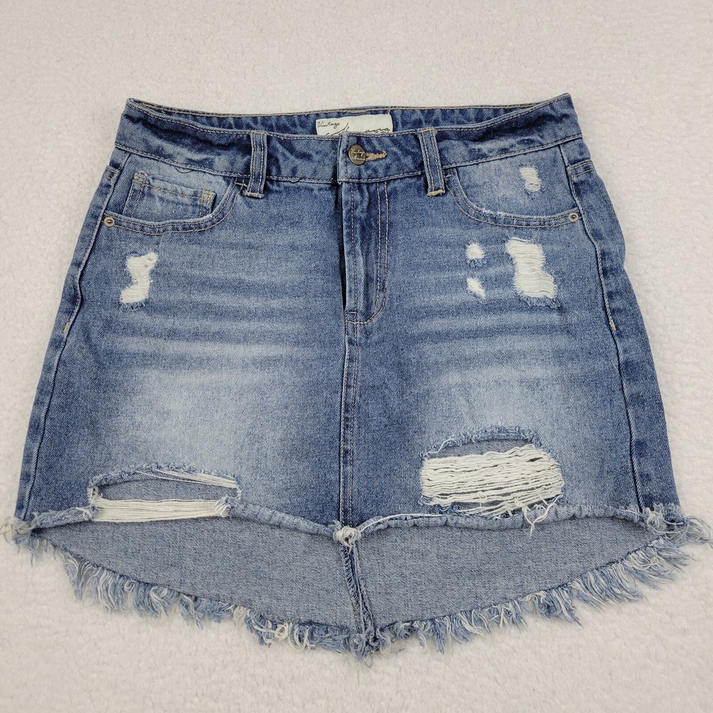 Vintage Havana Denim Skirt Womens 26 Measures 28