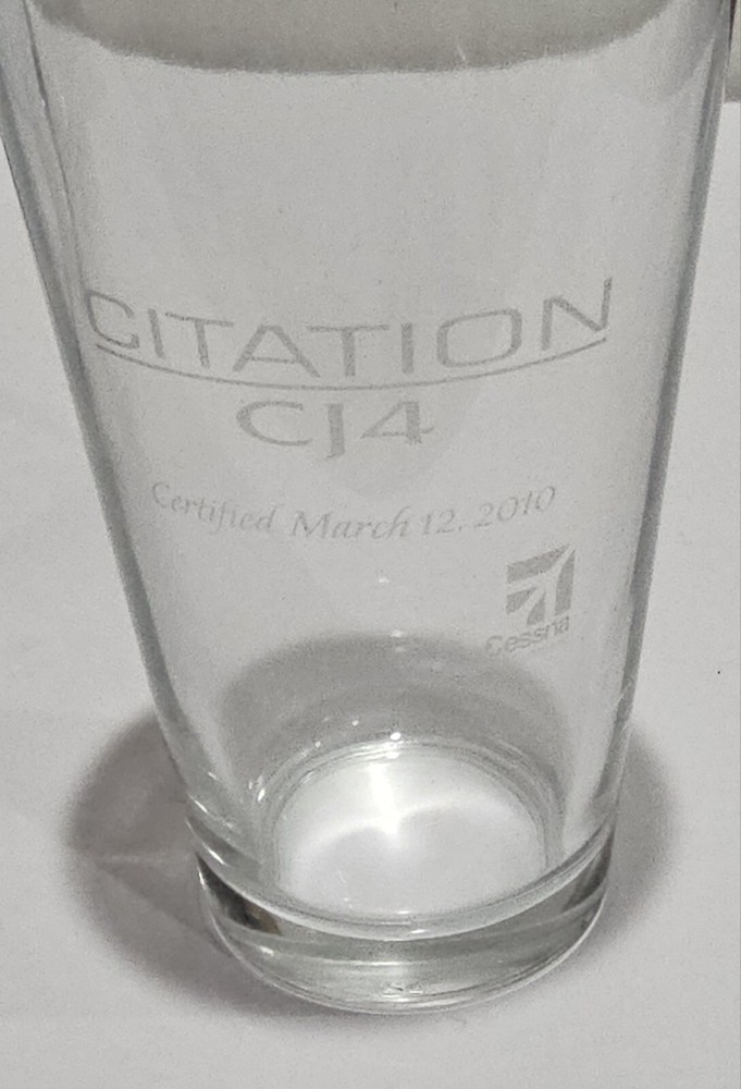 4 New Citation CJ4 Clear Glasses with Etching - 71-Piece Set