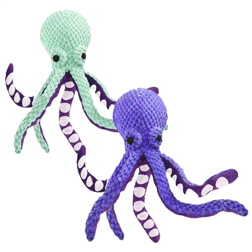 Plush Octopus Dog Toy Interactive Squeaky Companion Toy For Small & Large Dogs