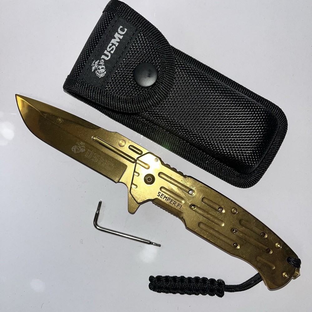 USMC Tactical Knife | Assisted Open | Rescue Features | Official Licensed