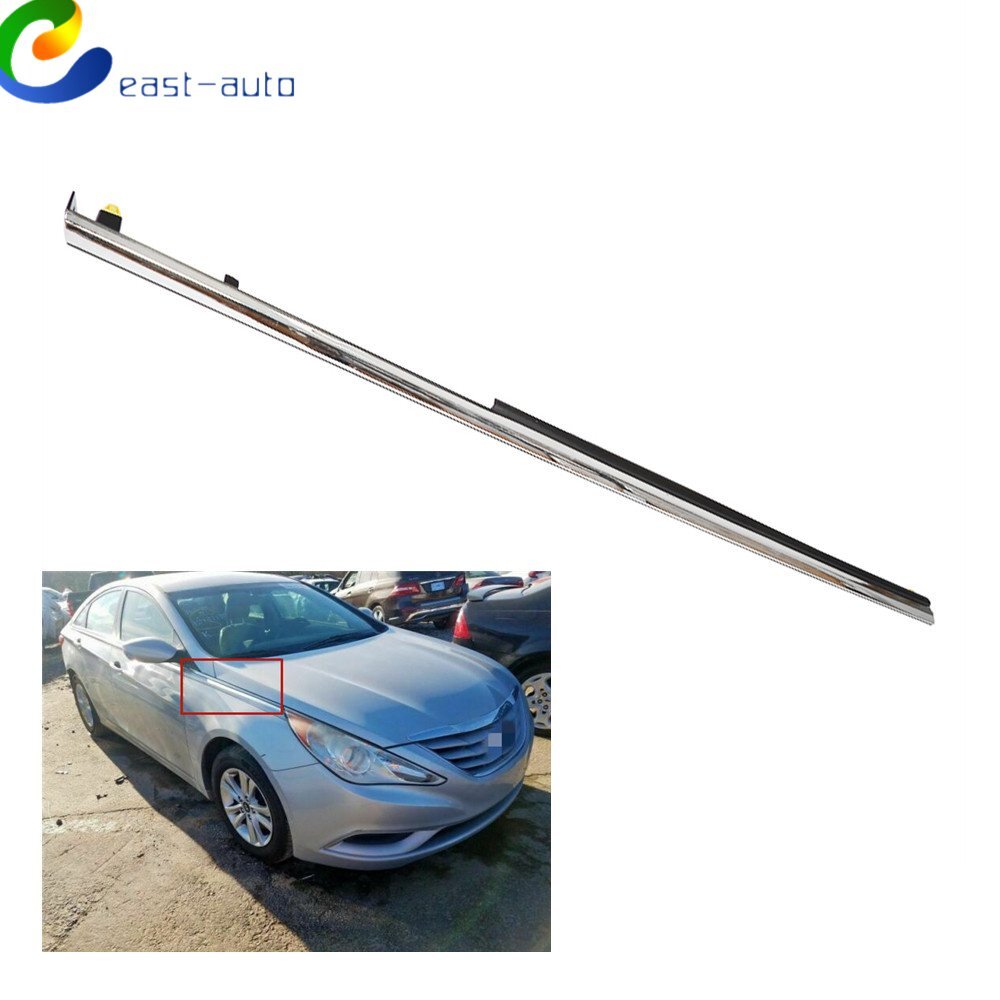 Front Passenger Side Fit For 2011-2014 Sonata Fender Garnish Chrome Molding Trim