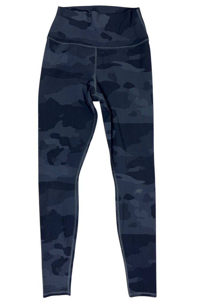 Alo High Waist Vapor Leggings in Black Gray Camo Size S Flawed