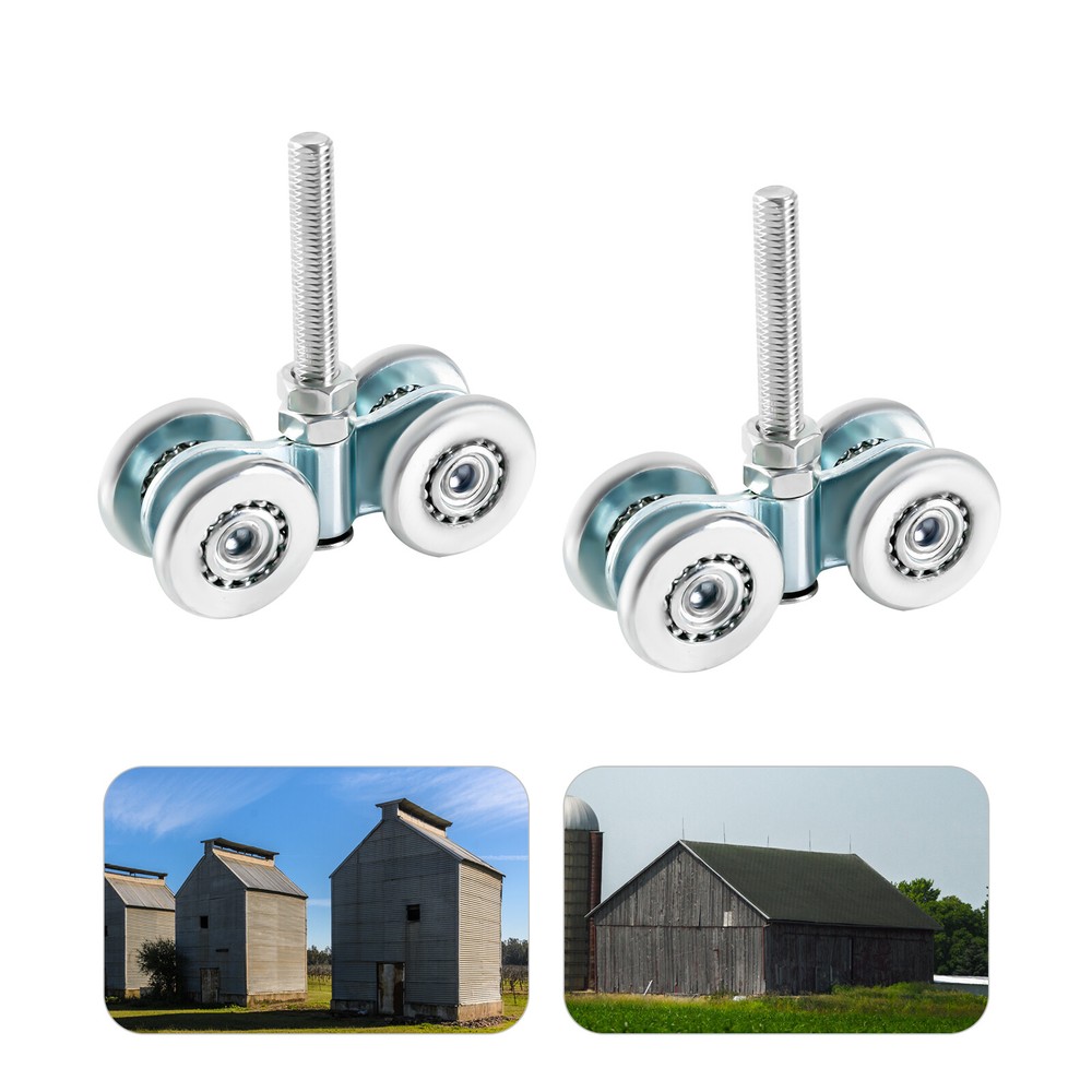 2Pcs Barn Shed Sliding Door Garage Door Track Roller Wheels Accessory Parts