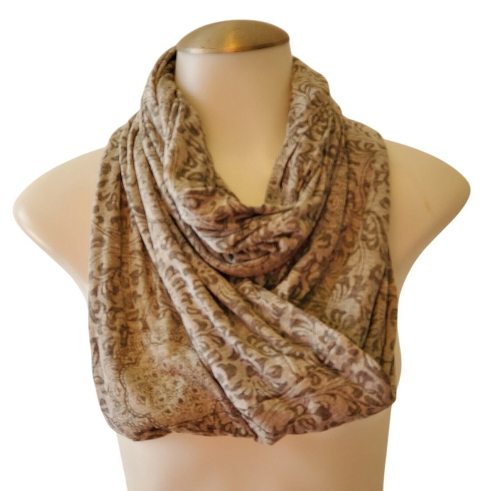 Van Heusen Gray Print Infinity Scarf for Men and Women