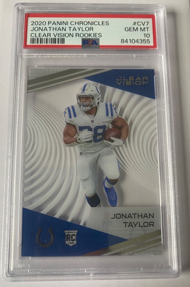 2020 Chronicles Clear Vision Jonathan Taylor Rookie RC Colts PSA 10