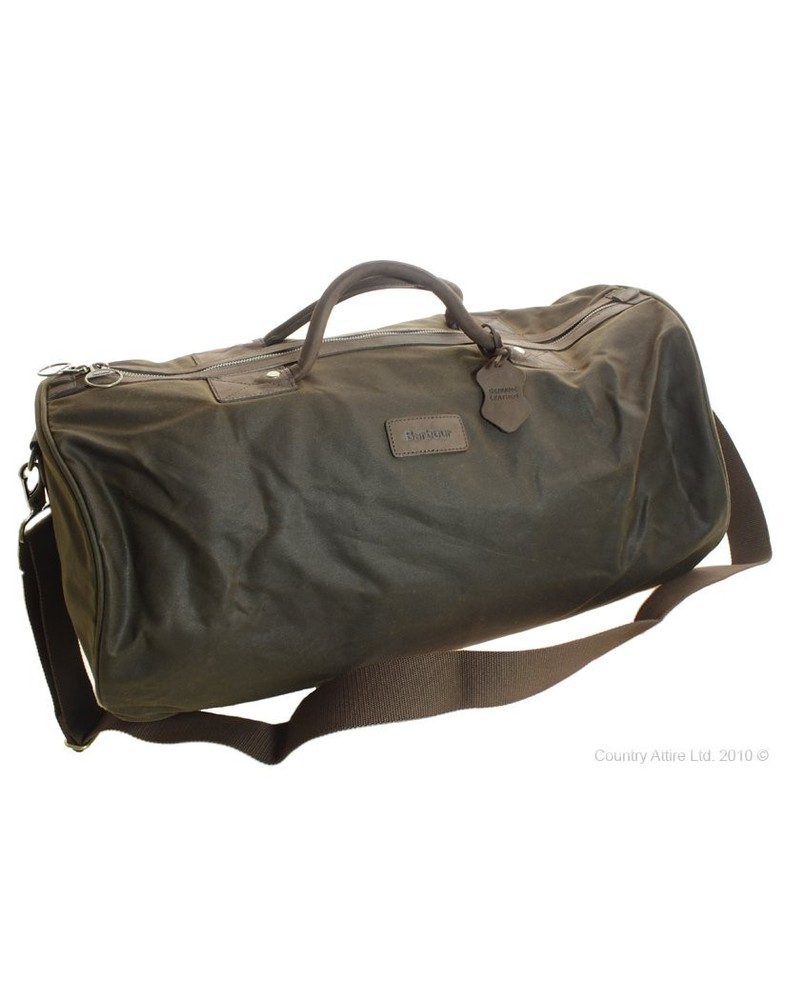 Men's Olive Green Waxed Canvas Duffle Bag One Size