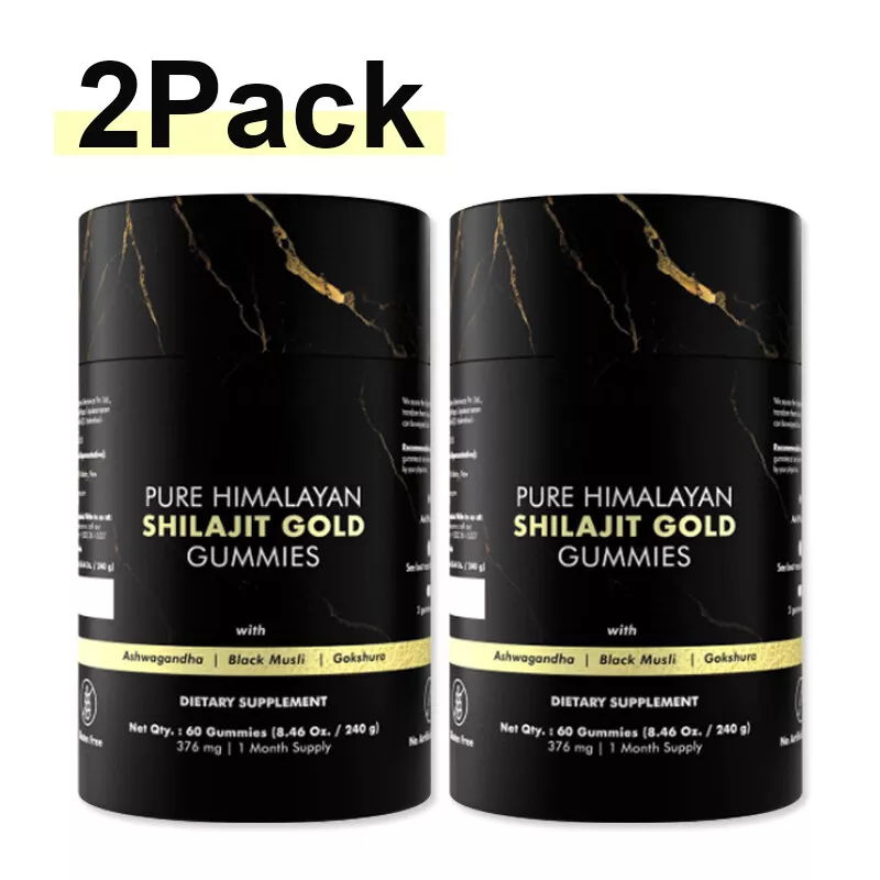 100% Pure himalayan Shilajit Gummy Immune Support w/ AshwagandhaChaga Mushroom
