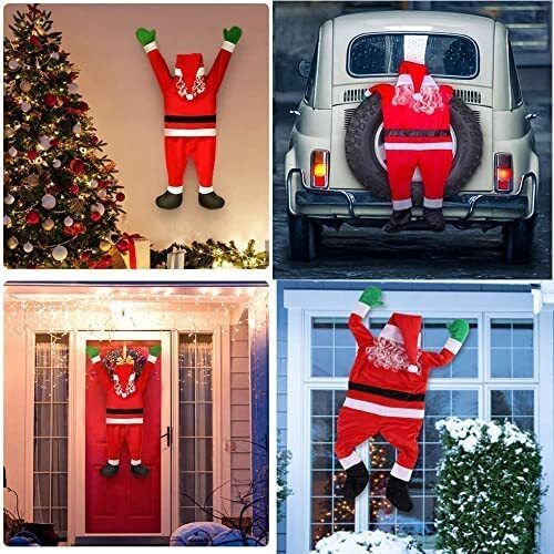 5.5 Ft Large Hanging Christmas Santa Claus Decorations,66.6'' Christmas Ornam...