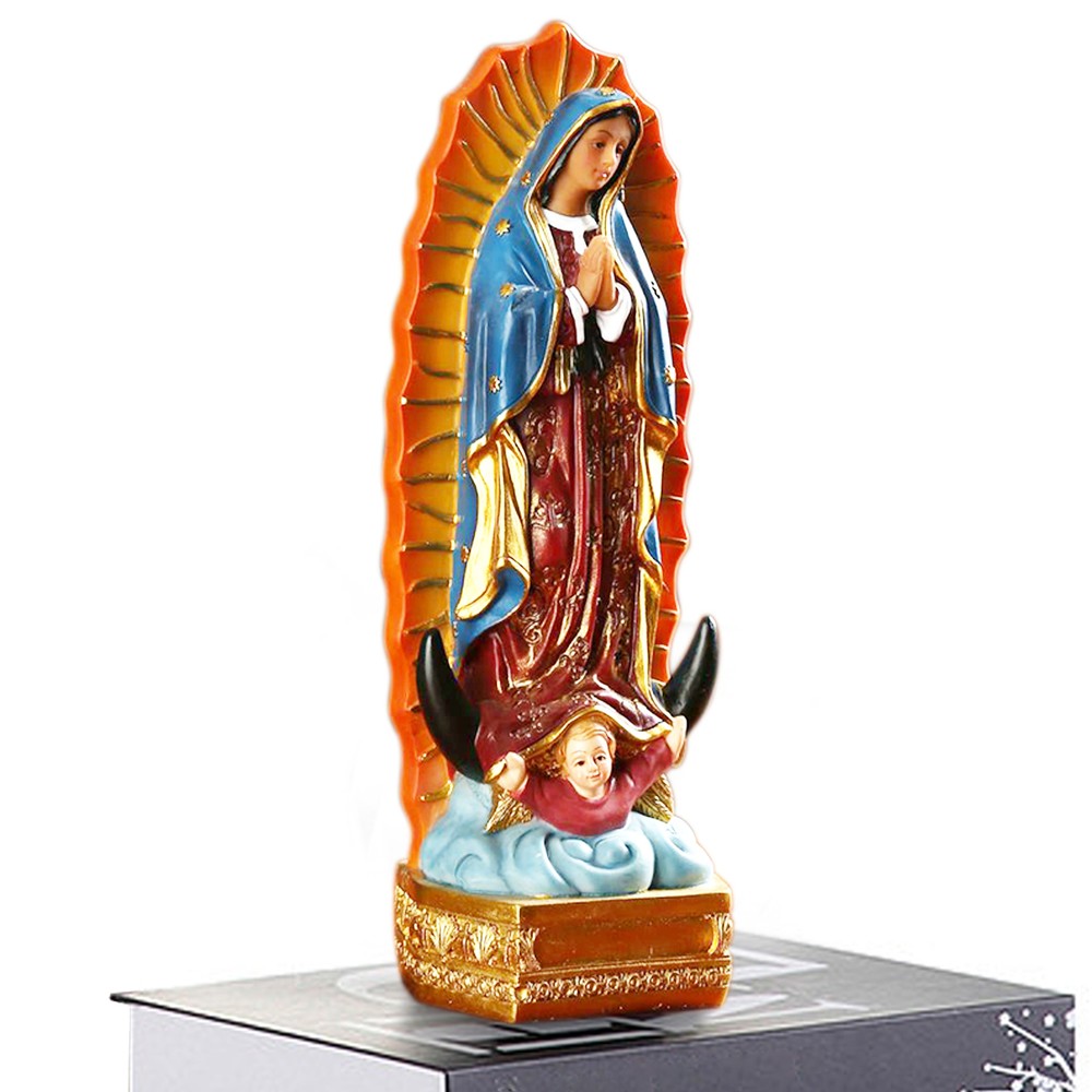 Guadalupe Mary Resin Statue Our Lady of Guadalupe Holy Mary Figure
