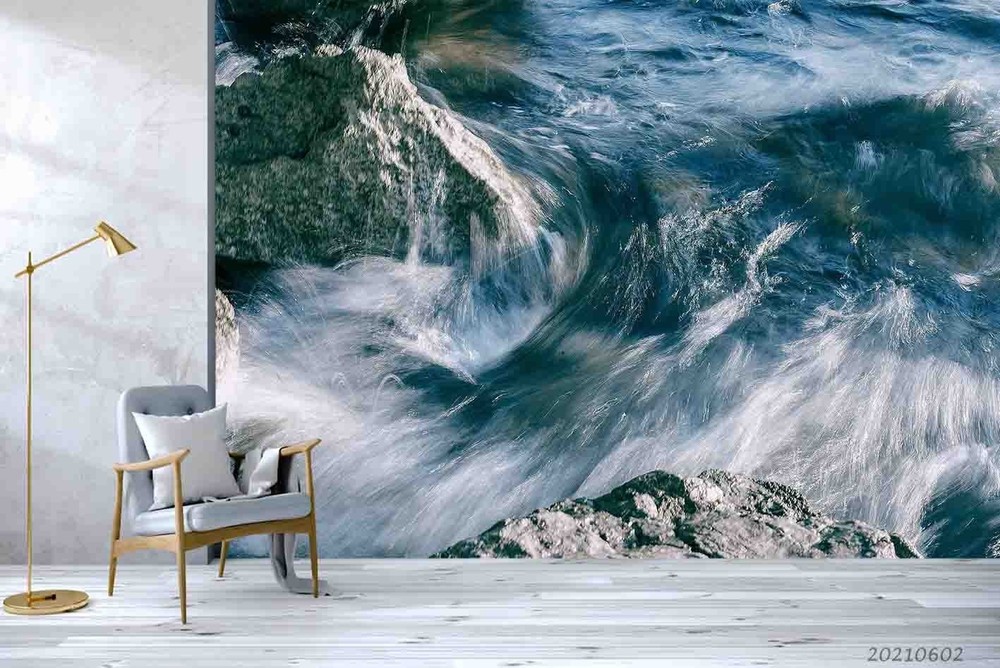3D River Close-up Wall Murals Wallpaper Murals Wall Sticker