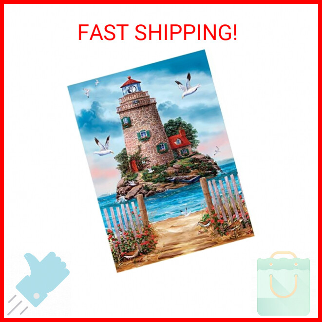 AIRDEA Lighthouse Diamond Art Painting Kits for Adults Beginners 5D Round Full D