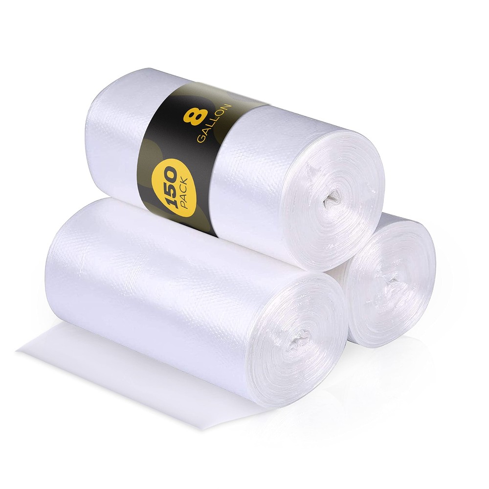 8 Gallon Trash Bags – 150 Small To Medium Garbage Bags | 24
