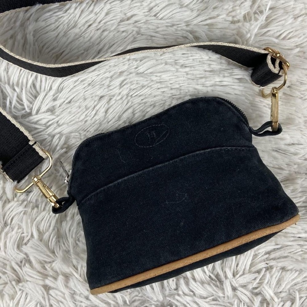 Hermes Bolid Black 2-Way Shoulder Bag Crossbody Tote