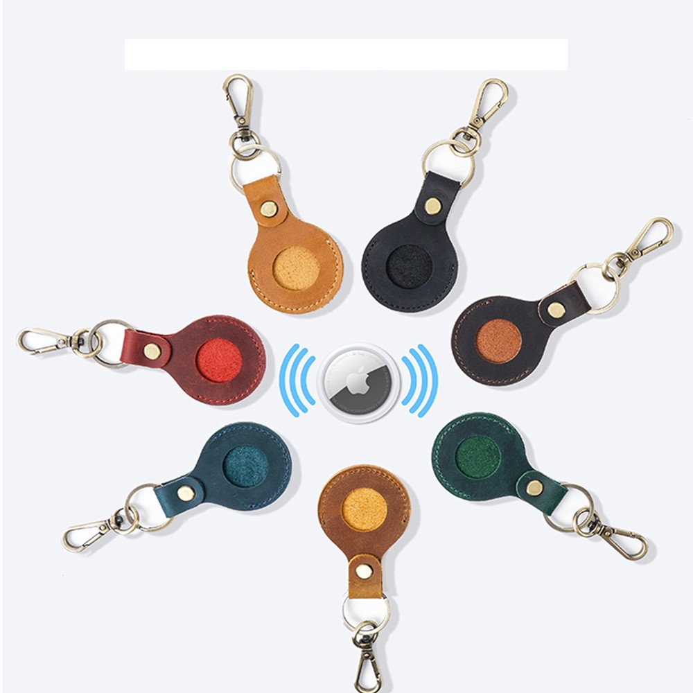 Leather Case Cover for Apple AirTag GPS Tracker Durable Shell Air Tags Protector