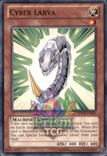 Cyber Larva SDCR-EN007 Yu-Gi-Oh Trading Card Rare Collectible