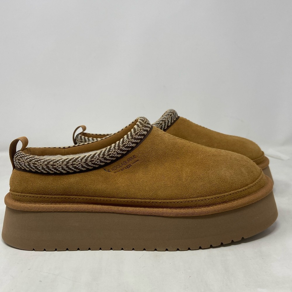 Koolaburra by UGG Burree Platform Slipper, Chestnut, Women’s Size 9